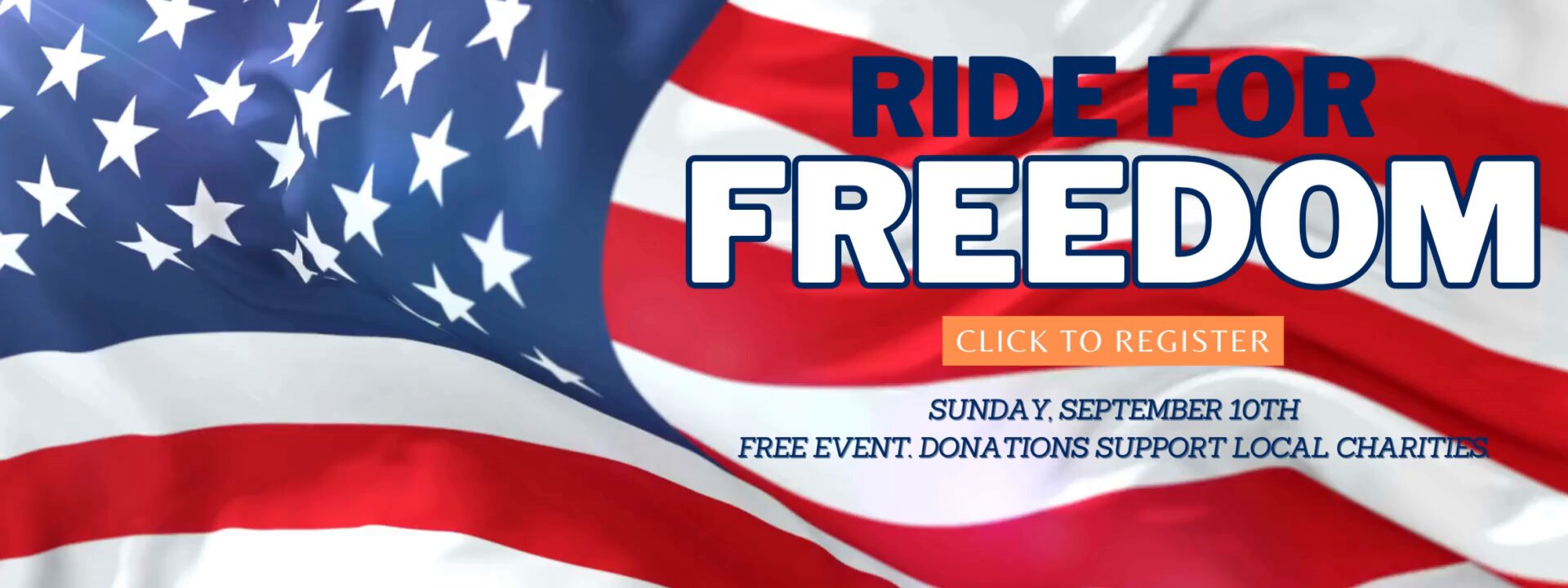Ride for Freedom event banner
